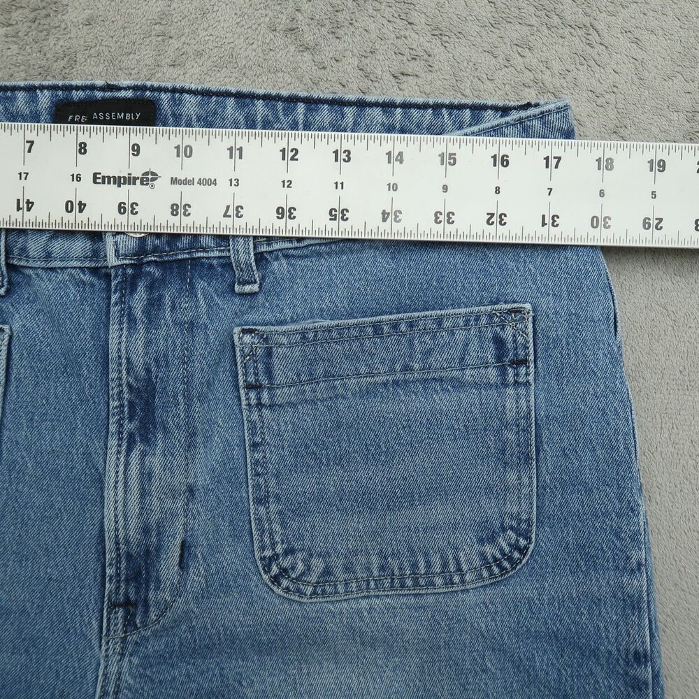 Free Assembly Jeans Women's Size 16 Super High-Rise Wide-Leg Denim 32" Inseam - Picture 3 of 16